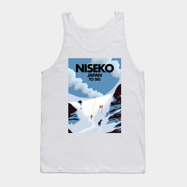 Niseko Japan ski print Tank Top by nickemporium1